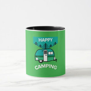 Mug Happy Campers   Caravaner   Oreiller à lancer de c