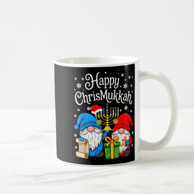 Mug Happy Christmukkah Hanukkah Christmas Gnome Xmas F (Droite)