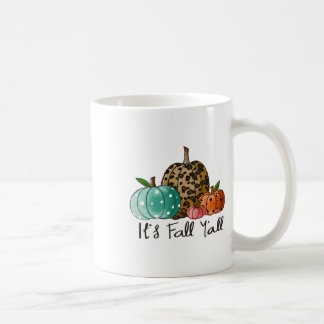 Mug Happy Fall Y’all Citrouille Leopard Son Fall Yall