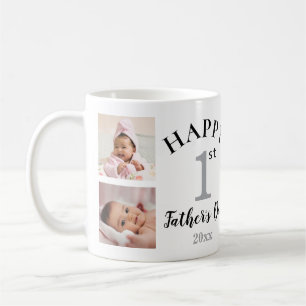Mug Happy First Fête des pères 5 Photo Collage