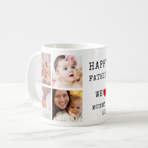 Mug Happy First Fête des pères 6 Photo Collage