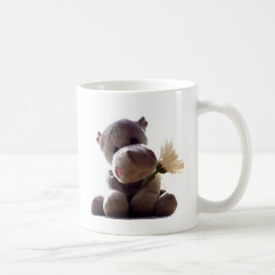 Mug Happy Grey Hippo tenant Daisy, mignonne Love Photo