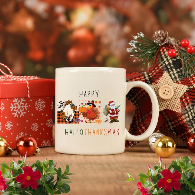 Mug Happy HalloThanksMas  (Créateur téléchargé)