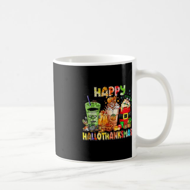 Mug Happy Hallothanksmas Coffee Halloween Thanksgiving (Droite)