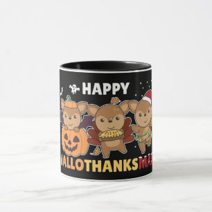 Mug Happy Hallothanksmas Deers Christmas Deer
