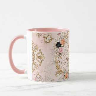 Mug Happy Halloween avec poignée rose