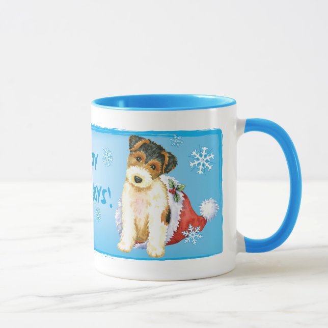 Mug Happy Howliday Wire Fox Terrier (Droite)