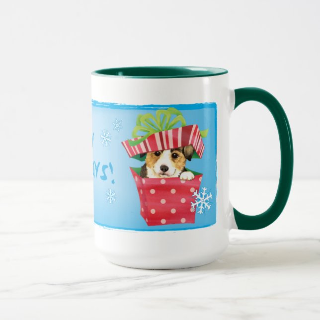 Mug Happy Howlidays Pembroke Welsh Corgi (Droite)