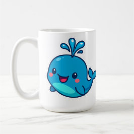 Mug Happy Kawaii Baleine Sticker - mignon ami Océan