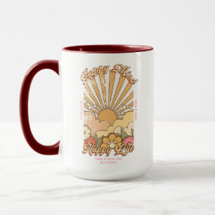 Mug Happy Mind Happy Life Hippy Vibes Super