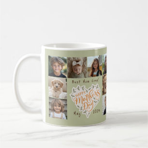 Mug Happy Mother's Day Heart 8 Photo Collage