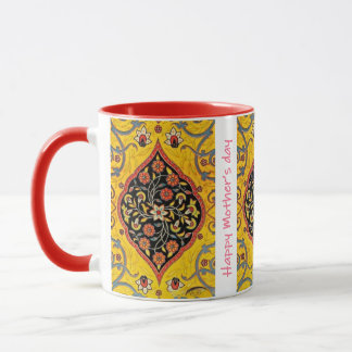 Mug Happy mothers Day Yellow Persian Design