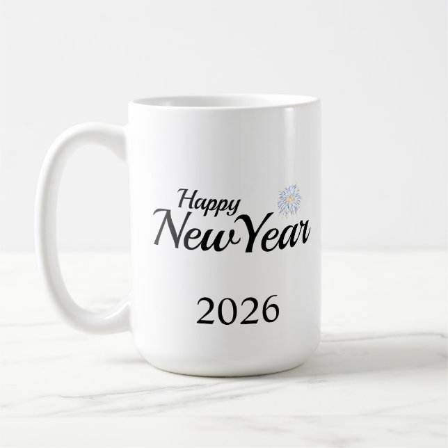 Mug Happy New Year Custom Present (Gauche)