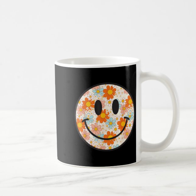 Mug Happy Retro Daisy Smile Face Preppy Aesthetic Men  (Droite)