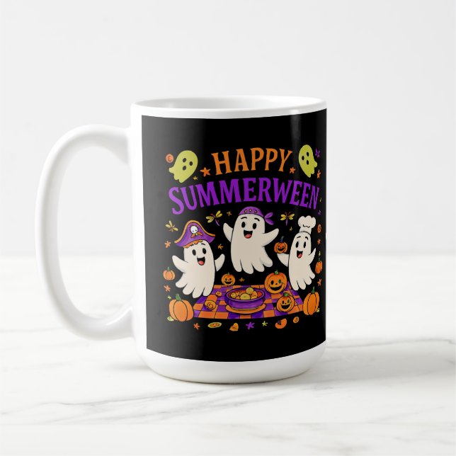 Mug Happy Summerween Halloween Fantôme d'été Éffrayant (Gauche)