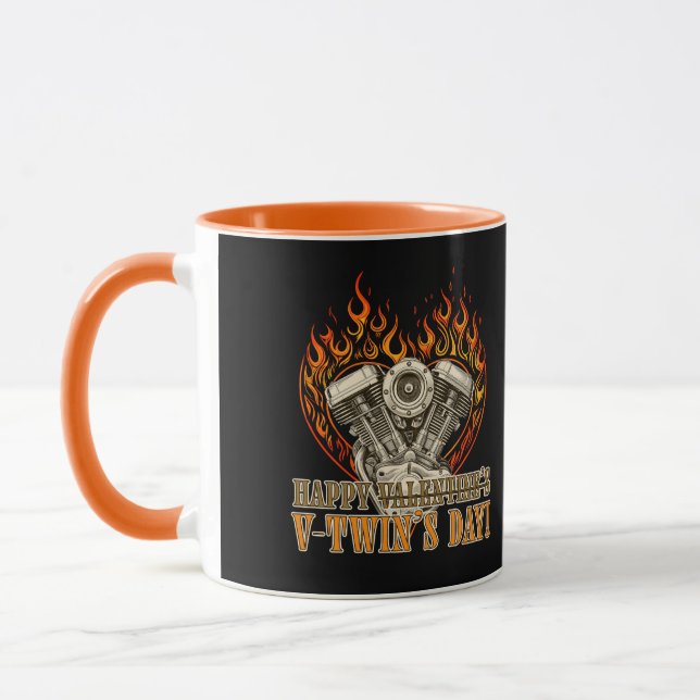 Mug Happy V-Twin's Day, Anti Valentine, Chopper Lovers (Gauche)