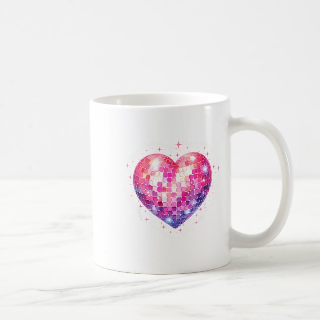 Mug Happy Valentine's Day Coquette Nk Disco Ball Heart (Droite)