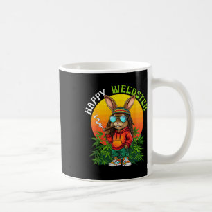 Mug Happy Weedster Lapin de Pâques Fumer Weed Hommes a
