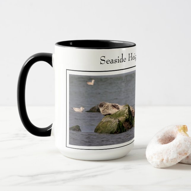 Mug Harbour Seals, Island Beach State Park (Avec donut)