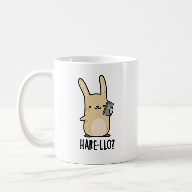 Mug Hare-Lo Il Funny Hare Rabbit Pun (Gauche)