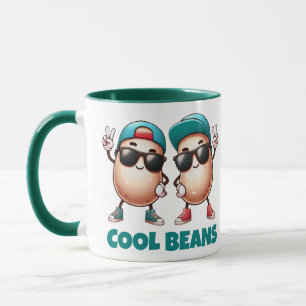 Mug Haricots Cool amusants portant Casquette et Basket