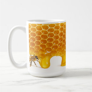 Mug Harmonie douce : abeilles et peigne de miel