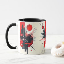 Harmonie géométrique : Le café d'art Abstrait