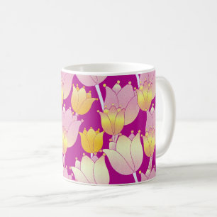 Mug Harmonie jaune, blanc et rose