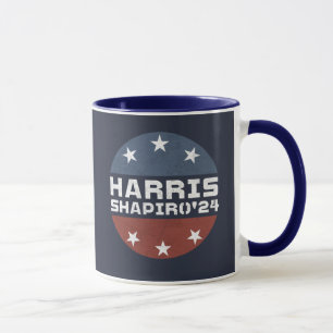 Mug Harris Shapiro 2024 Vintage rouge bleu