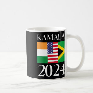 Mug Harris Vote 2024 Drapeau de l'Inde et de la Jamaïq