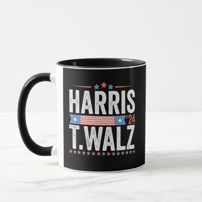 Mug Harris Walz Élection 2024 Kamala Tim Waltz (Gauche)