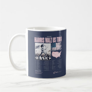 Mug Harris Walz tournée américaine Kamala gagne l'inau