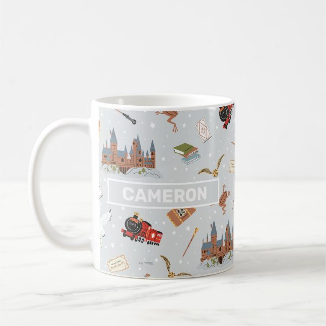 Mug Harry Potter Cartoon Hogwarts Pattern (Gauche)