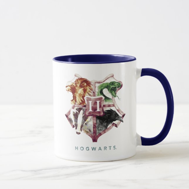 Mug Harry Potter | HOGWARTS™ Crest Aquarelle (Droite)
