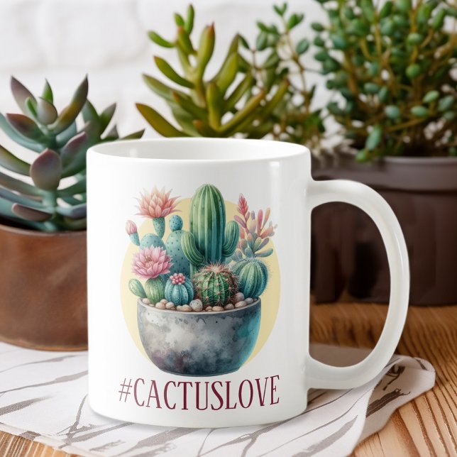 Mug Hashtag Cactuslove (Créateur téléchargé)