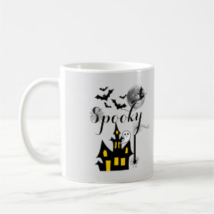 Mug Hauné House Flying Witch Halloween Éffrayant