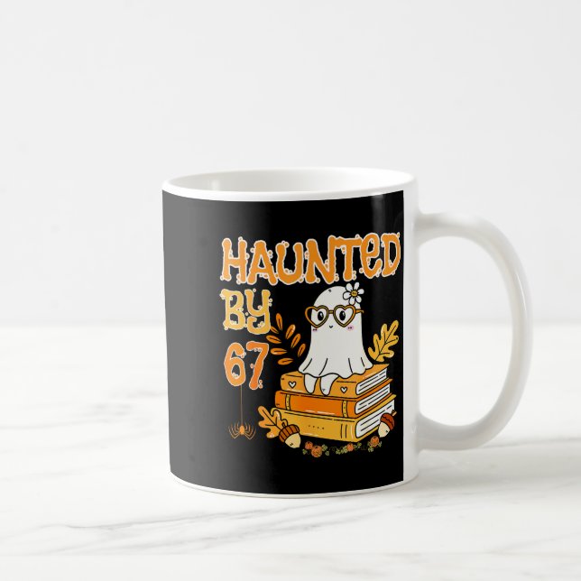 Mug Haunted By 67 Funny Reading Ghost And Pumpkin Hall (Droite)