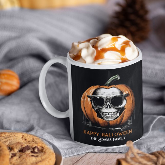 Mug Haunting Jack O'Lantern Grinning Crâne Halloween (Créateur téléchargé)