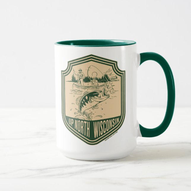 Mug Haut du Wisconsin Nord Badge de pêche (Droite)
