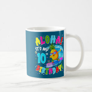 Mug Hawaii aloha 10e anniversaire garçon hawaïen fille