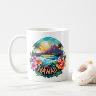 Mug Hawaii Aloha Tropical Beach Mountains Voyage