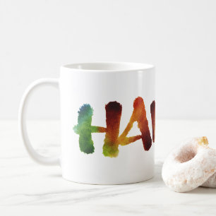 Mug Hawai'i Colour Envelopper Lettres Calligraphie Haw