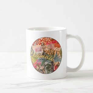 Mug Hawaii Hula Fleur Voyage Vintage