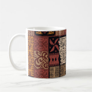 Mug Hawaiian Tribal : Vintage Fabric Patchwork