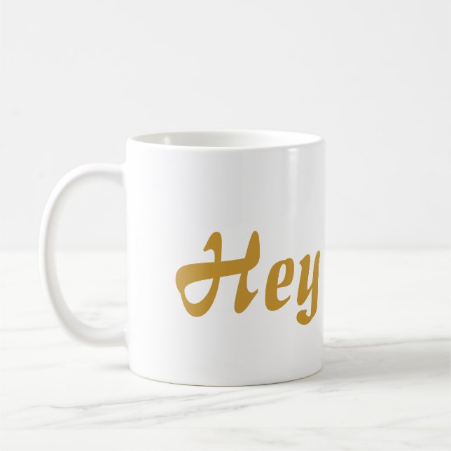 Mug Hé lettrage d'or de Cutie (Gauche)
