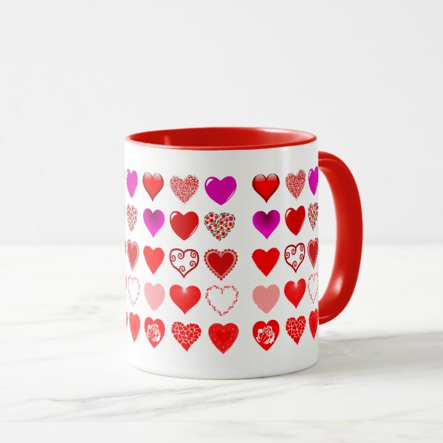 Mug Heart Love Valentine (Devant droit)
