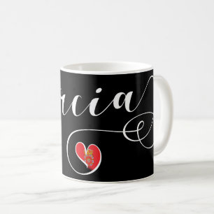 Mug Heart Murcia Drapeau, Espagne, I Love Murcia