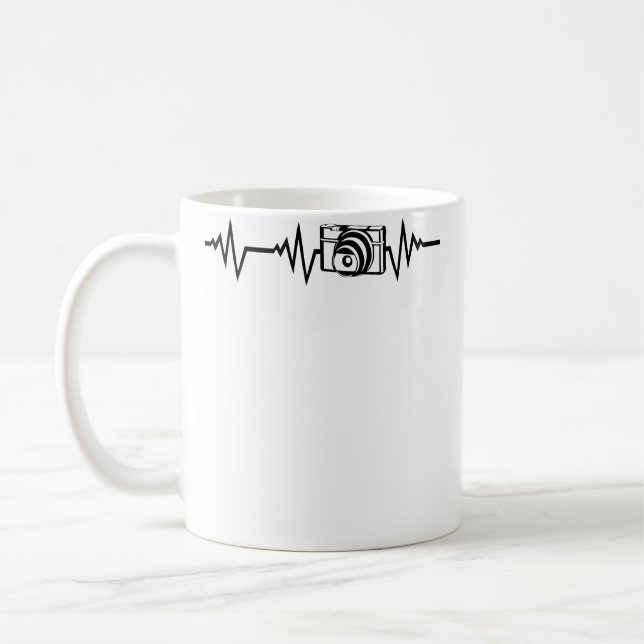 Mug Heartbeat Photographer Camera Photography (Gauche)