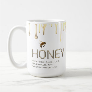 Mug Hébergement d'abeille apiaire moderne or goutte d'