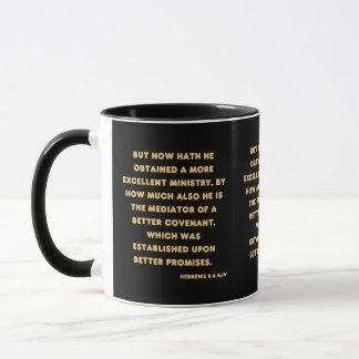 Mug Hébreux 8:6 KJV Bible Verse Deux Tones